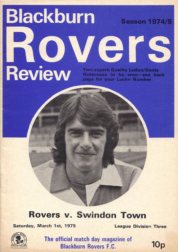 <b>Saturday, March 1, 1975</b><br />vs. Blackburn Rovers (Away)